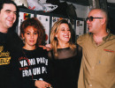 Carles Xavier, Teyma y M&oacute;nica Merino en la trastienda de Roxy Club (2001)