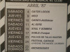 Programaci&oacute;n de Garage Arena. Abril de 1987.