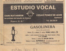 Publicidad en la desaparecida cartelera semanal Qu&eacute; y D&oacute;nde. 1984.